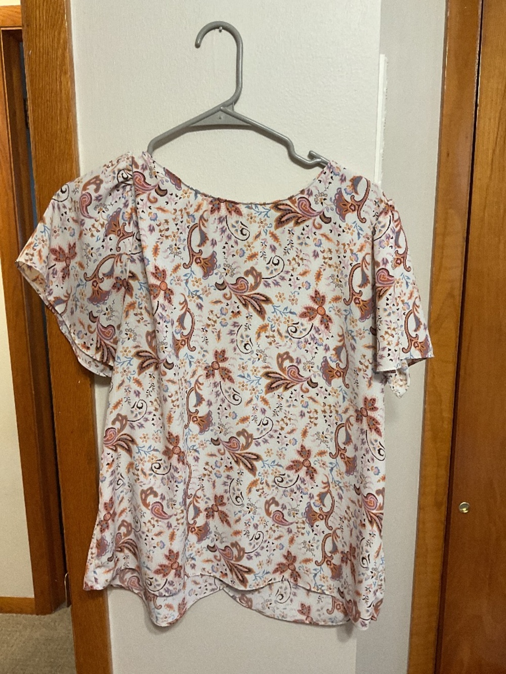 Medium short sleeve dressy blouse